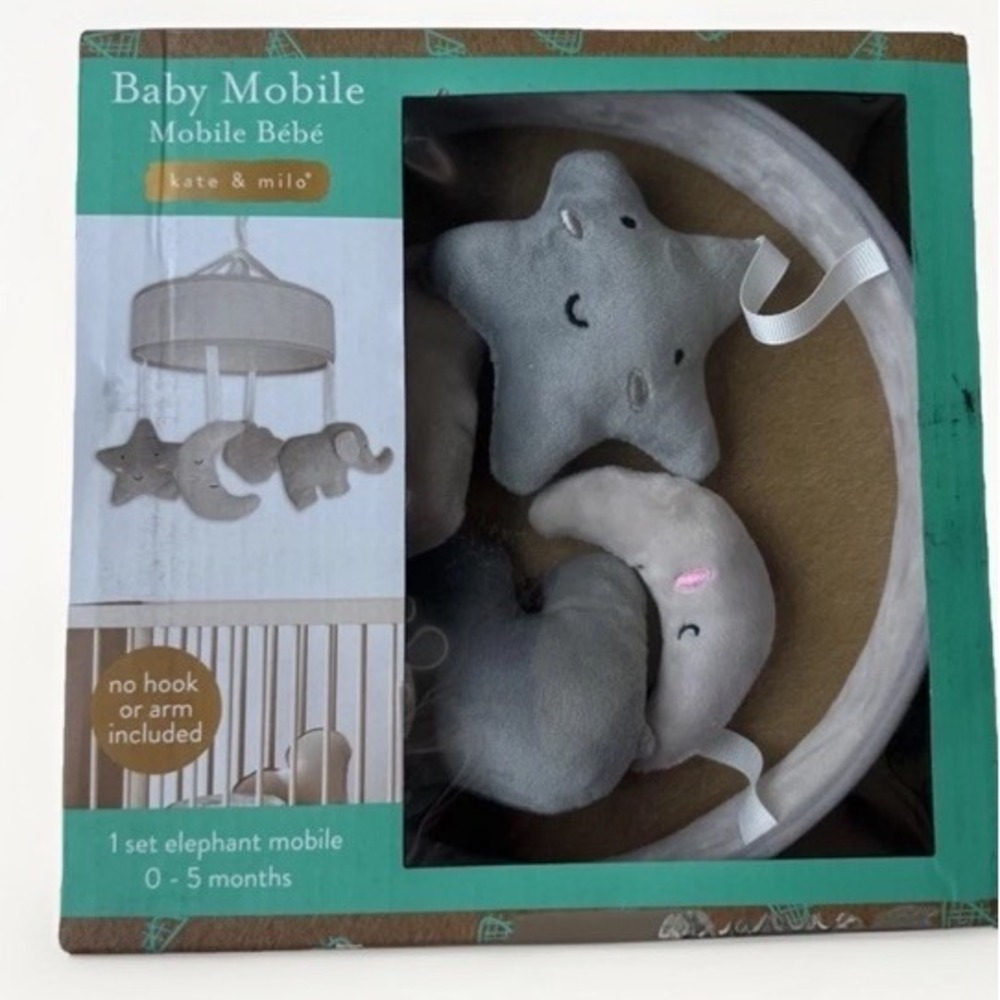 NWT Kate & Milo Elephant Sky Mobile Gender-Neutral Nursery Gift for New Parents